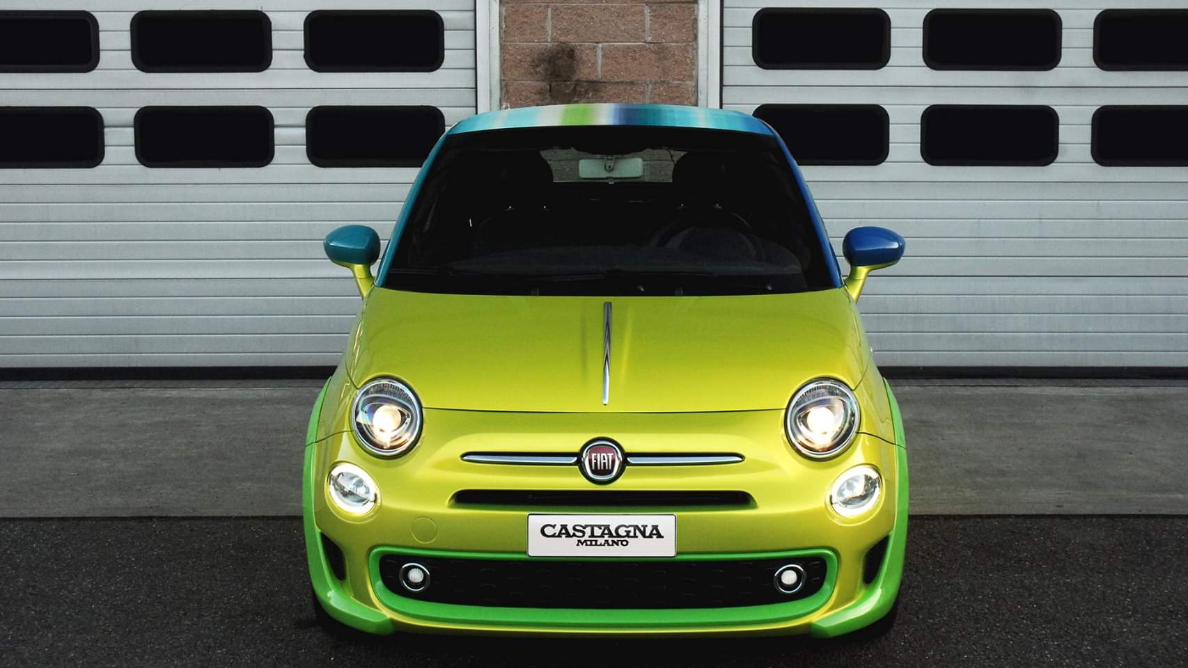 Fiat 500 Yellow Chrome