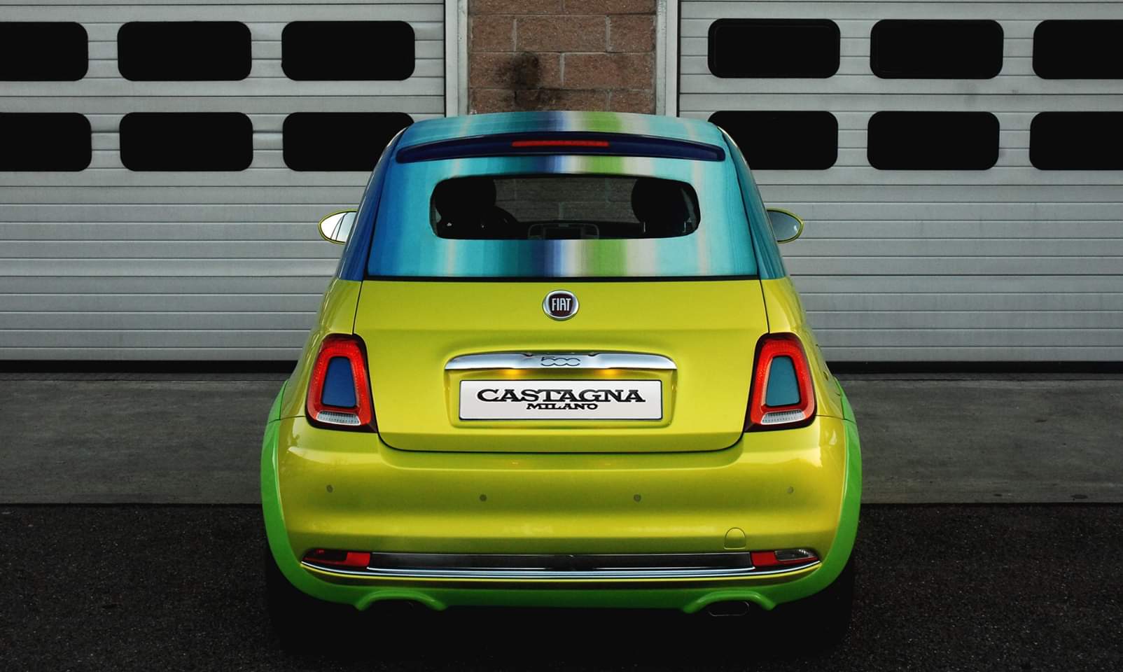 Fiat 500 Yellow Chrome