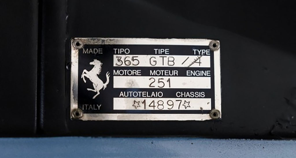 Ferrari 365 GTB/4 NART Spider Michelotti — chassis 14897