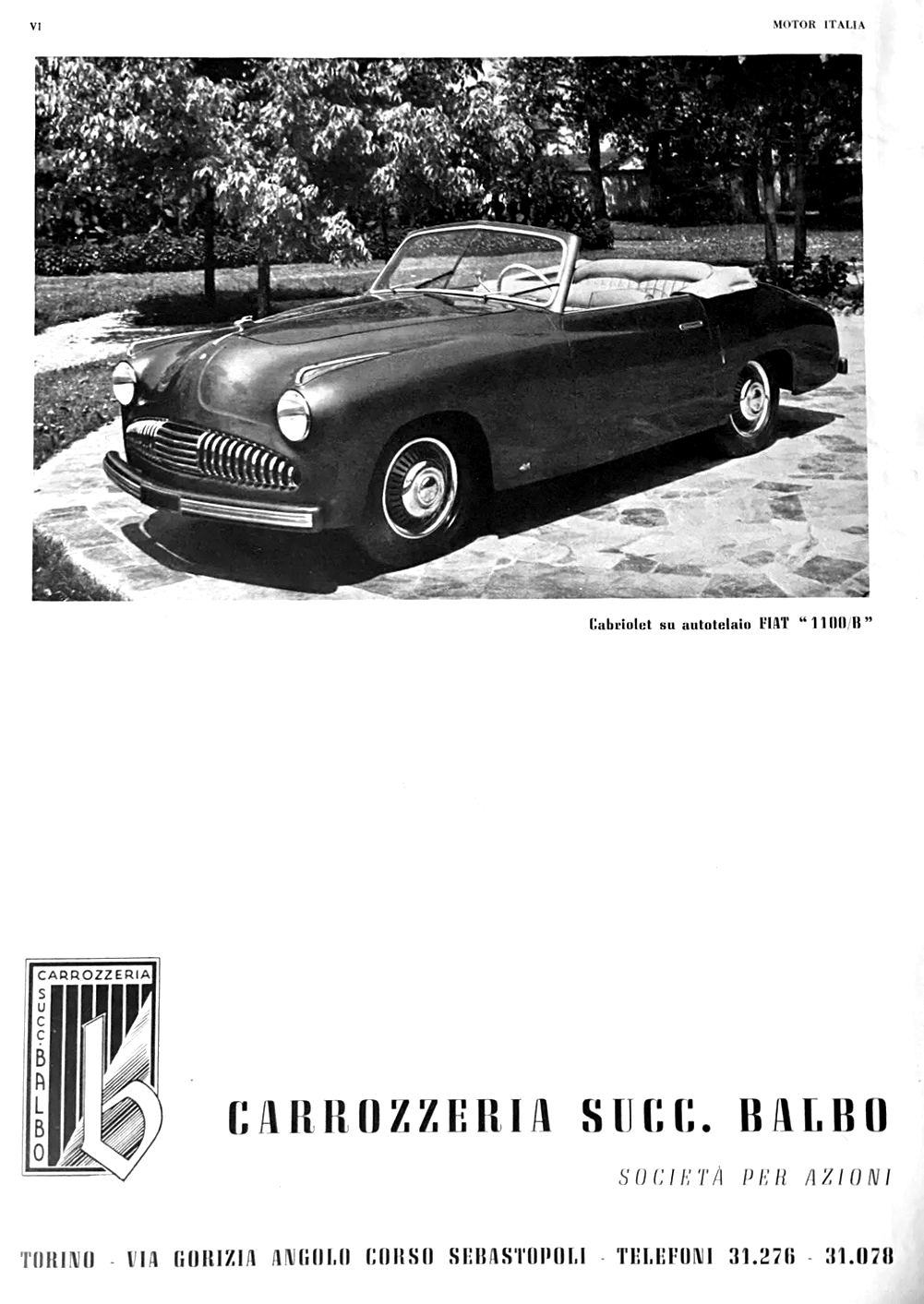 Fiat 1100 BL Cabriolet Balbo